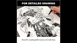 【Kuretake 日本吳竹】Inktober限定 萬年毛筆組 (DT140-13C\/IKTB)