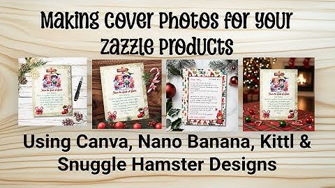Making Cover Photos with Canva, Nano Banana, Kittl and Snuggle Hamster Designs Zazzle Tutorial
