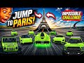 All Green Cars Stunts Through Biggest ATC Tower Extreme 
