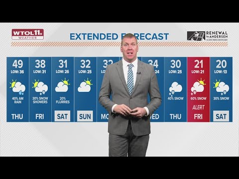 Wet Thursday morning, skies will dry up with highs reaching upper 40s ...