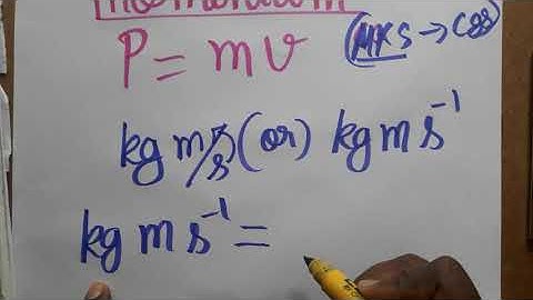momentum SI and cgs unit