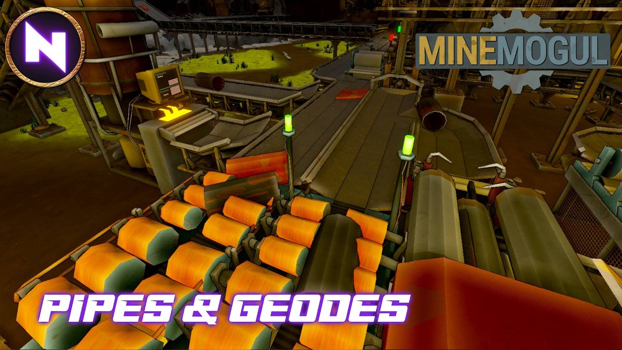 MYSTERY GEODES & PIPE ROLLING in MineMogul | 04 | Age of Steel Update | Lets Play