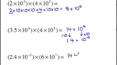 Higher GCSE Maths Multiplying and dividing standard form