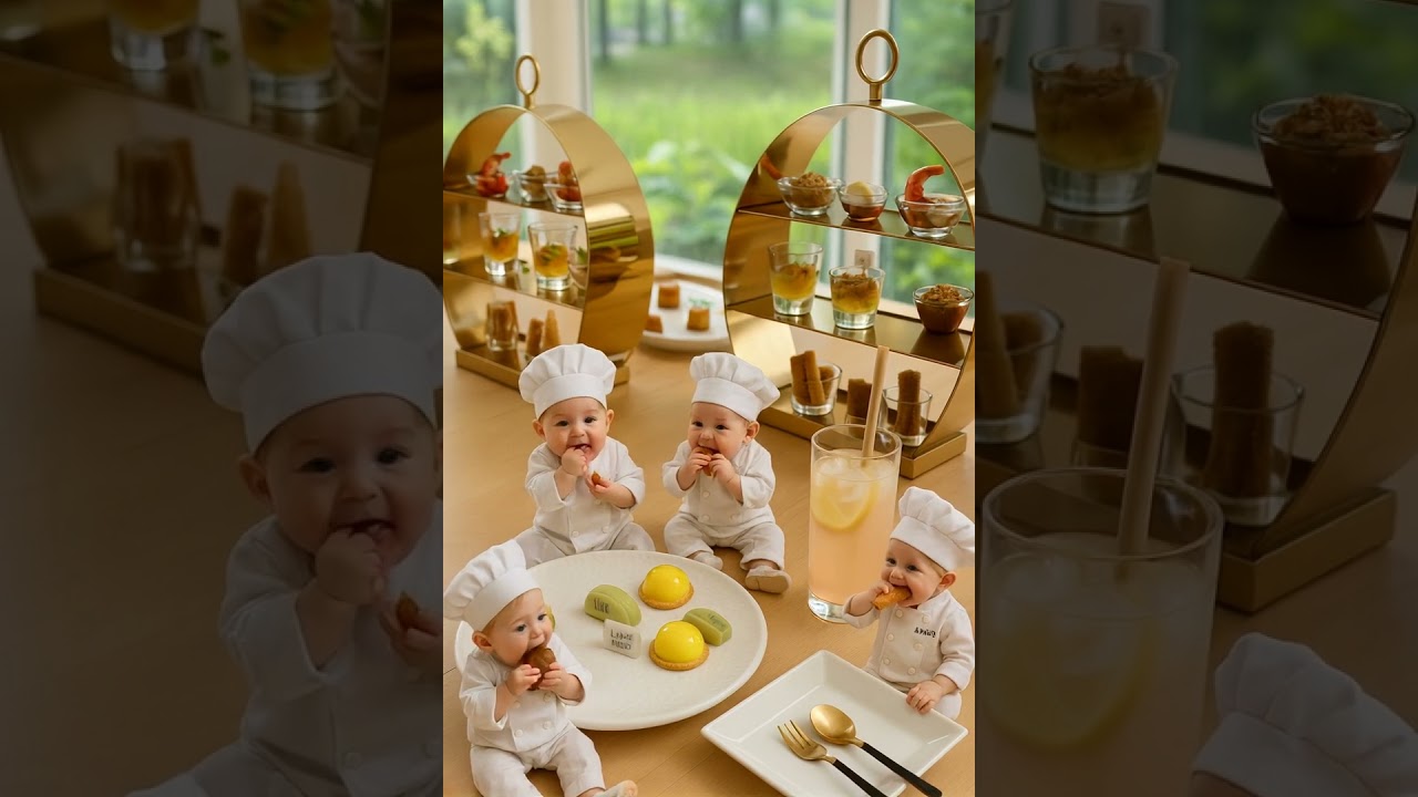 🍽️ Tiny Chefs Gobbling Up Goodness!