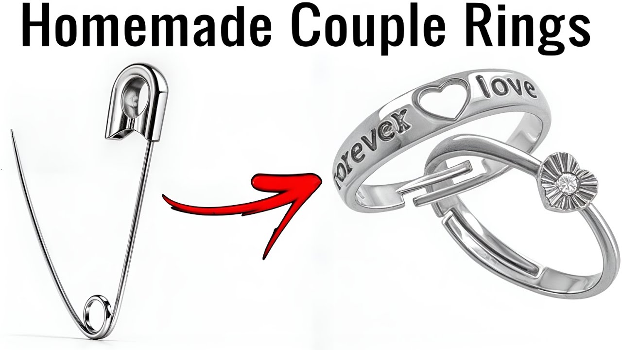 Homemade Couple Rings 💍 how to make a ring at home ring kaise