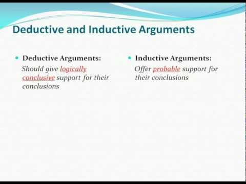 Deductive and inductive argument essay