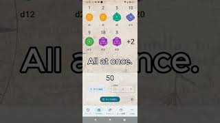 All at once. | Dice app #Dice #D20 #TTRPG #DnD #DiceRoll