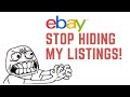 STOP HIDING MY LISTINGS! (Do eBay Item Specifics ACTUALLY Matter?)