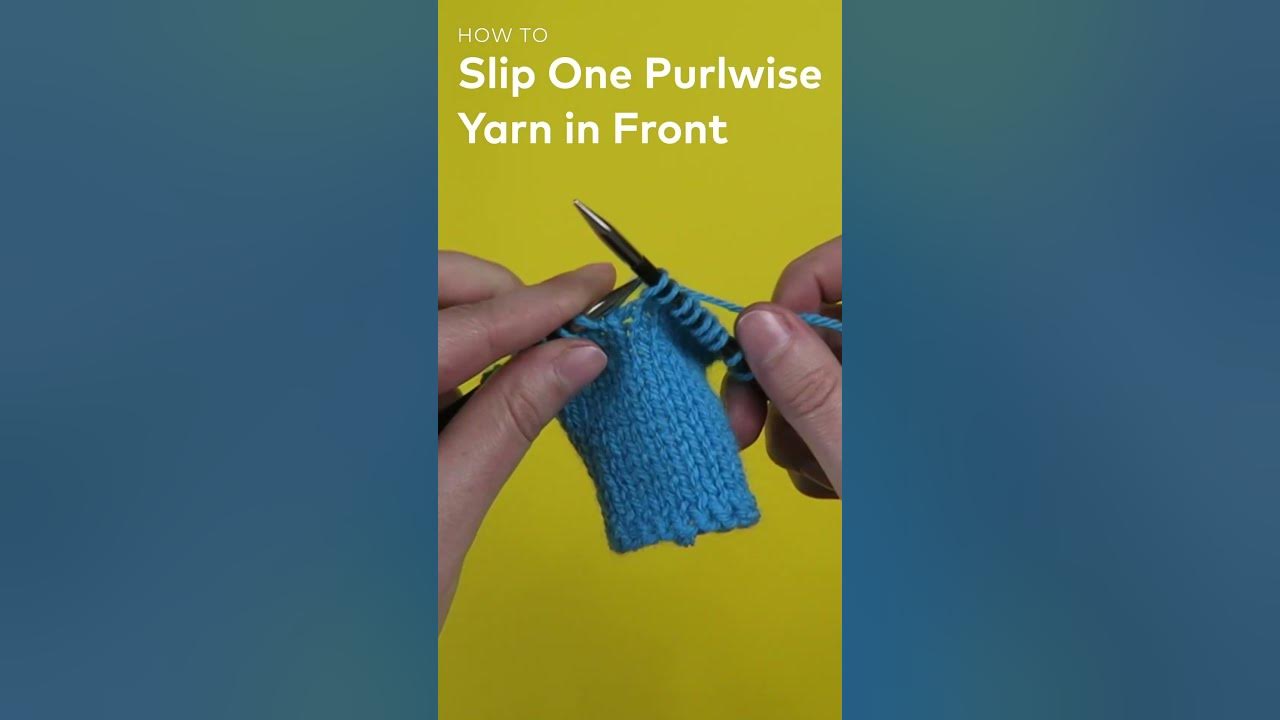 How to Slip One Purlwise with Yarn in Front 📲 Visit smart.knitit.co.uk shorts knitting YouTube