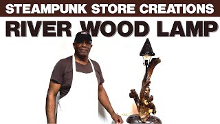 River Wood Lamp - Steampunk Store Creations