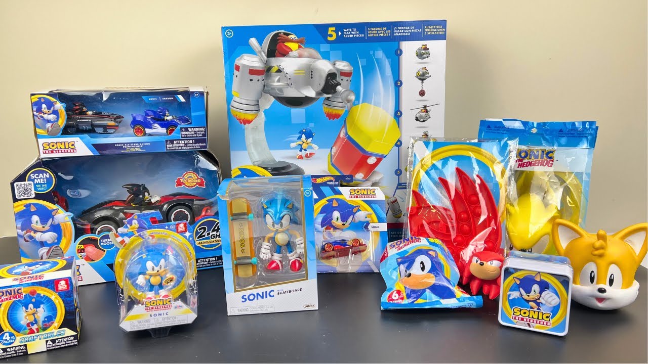 Sonic The Hedgehog Toys Unboxing Review | Jumbo Squishies | Sonic Skater Boy & RC Super Racer