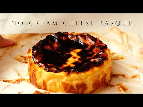 [Members Only] NO Cream Cheese Basque Cheesecake! Super Low-Fat 0% Sugar!  For People on a Diet