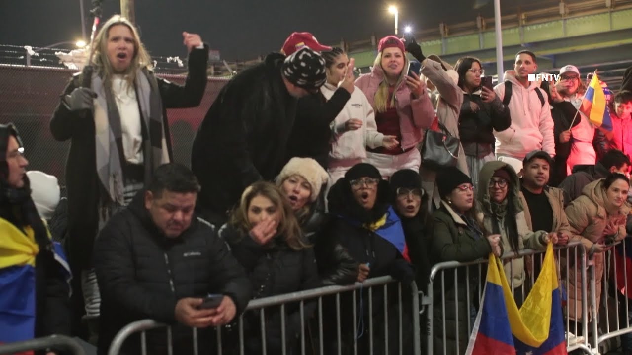 Venezuelans Celebrate as Maduro Arrives in JAIL Detention Center in Brooklyn