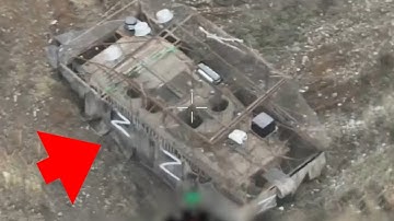 Thermite Drone Destroy BMP-2 With Net Protection