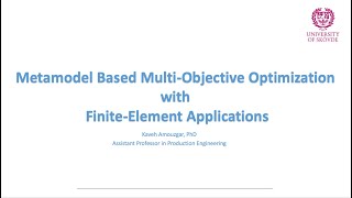2- Metamodel-based multi-objective optimization (MB-MOO) with Finite Element applications