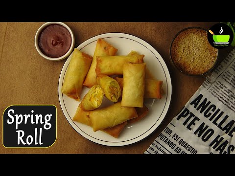 10 mins Snacks Recipe   Spring Rolls   How to Make Vegetable Spring Rolls   Kids Lunch Box Recipe