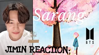 [ENG SUB] JIMIN REACTION TO SARANG (fanmade song) V LIVE (WITH VIDEO)