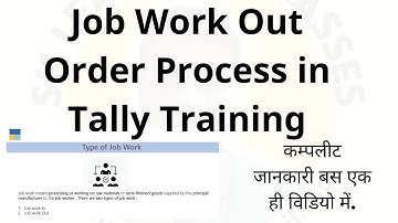 How to Create Job work Out Order Process in Tally Prime - Job Work out Order Tutorial in Tally Prime