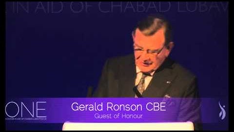 Guest of Houour, Presentation and Speech - Chabad Lubavitch UK ONE Dinner - 20 May 2013