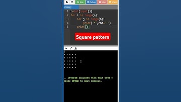 square shape pattern with *  symbol #python #cod #interview #shorts #viral #pattern