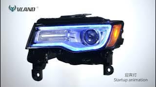 VLAND LED Chrome (White) Headlights For 2014-2021 Jeep Grand Cherokee (WK2)