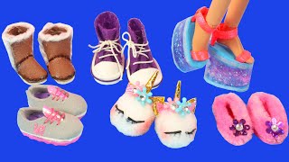 Faça Você Mesmo os Sapatos da Barbie de 6 Maneiras Diferentes, DIY Idéias de Artesanato em Miniatura