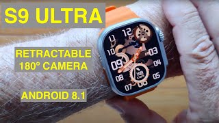 VWAR S9 ULTRA Apple Watch Ultra Shaped 4G Android 8.1 Retractable Camera Smartwatch: Unbox& 1st Look screenshot 3