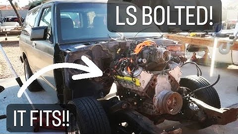 S10 Frame notched and welded! The LS fits!!