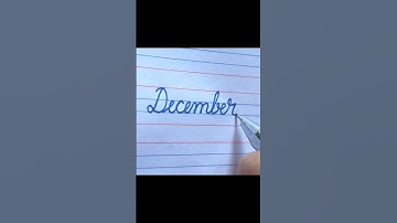 Write "December" in cursive writing #cursivewriting #december