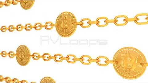 Gold Bitcoin Blockchain Transaction Banking Technology Concept - IncrediVFX - AVloops