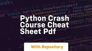 python crash course cheat sheet pdf