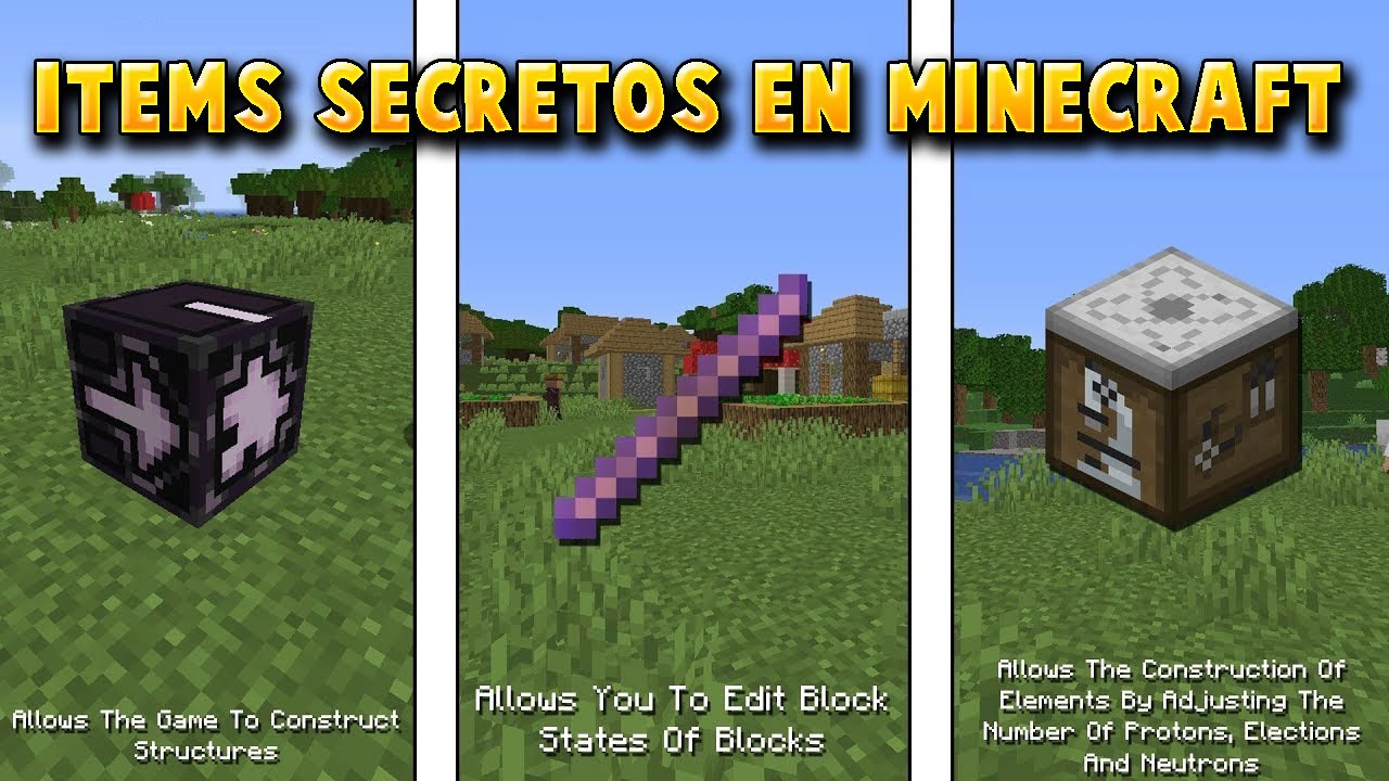 ✓ 18 OBJETOS SECRETOS QUE NO SABIAS QUE EXISTIAN MINECRAFT - YouTube