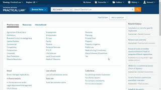 Famous Practical Law – Using History and Tracking your research Profile