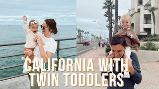 VISITING ORANGE COUNTY WITH TWIN TODDLERS | travel vlog| heather fern