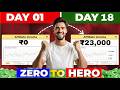 Zero to Hero in Affiliate Marketing 🚀 Day 1 to Day 18 Results (Income Proof) 💸