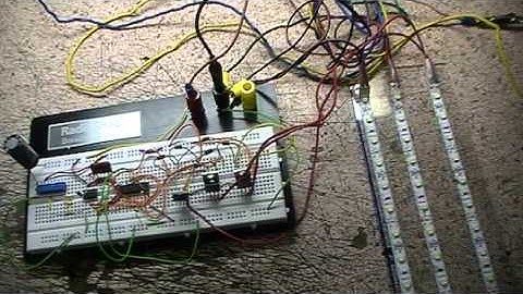 1978 Camaro Sequential tail light breadboarded circuit