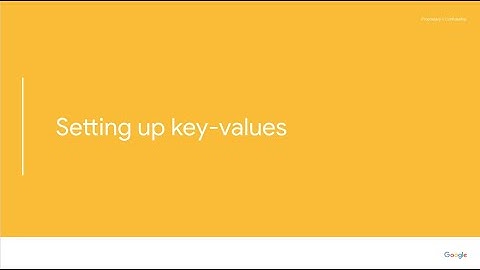 Setting up Key Values