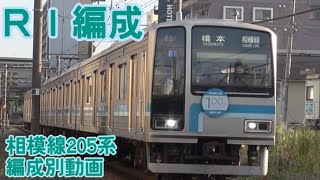 相模線 205系500番台 R1編成【編成別動画】