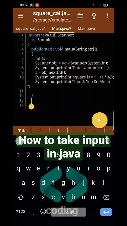 how to take input from user in Java | #javaonandroid #java #shorts # ...