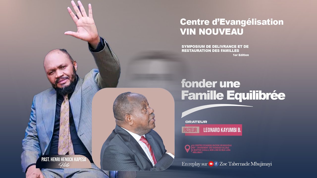 FONDER UNE FAMILLE EQUILIBREE #3  | Past. Leonard KAYUMBI | Vendredi 30.01.2026 | C.E VIN NOUVEAU