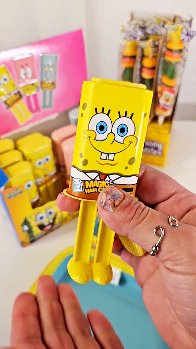 LICK SpongeBob's hair 😋  Filling my SpongeBob Case with Crabby Patty Candies 🍬