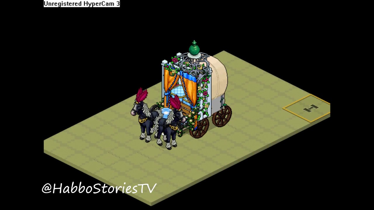 Habbo decor┊ Tutorial: How to build a habbo fairytale carriage┊Builder room
