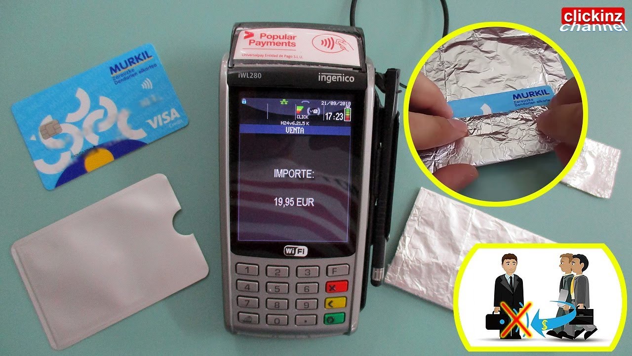Hacer funda Anti Robo Tarjeta de Pago Sin Contactless Card RFID Papel de Aluminio - YouTube