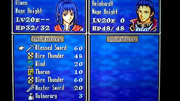 Olwen to Reinhardt: "Blessed Sword is not enough" - Fire Emblem Thracia 776