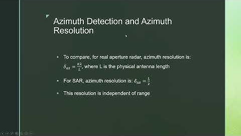 Synthetic Aperture Radar Lecture