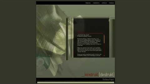 The Horus Project flash website in 2003