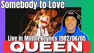 FIRST TIME REACTING TO | QUEEN "SOMEBODY TO LOVE" LIVE IN MILTON KEYNES 1982