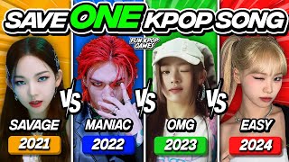 ✨2021 vs 2022 vs 2023 vs 2024 ✨SAVE ONLY ONE KPOP SONG #1  FUN KPOP GAMES 2024