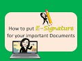 How to put e-signature in your documents