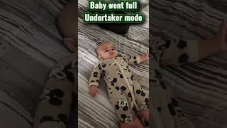 Baby goes full Undertaker Mode 💀#funny #cute #baby #ufc #wrestling #explore #shorts #foryou #fyp